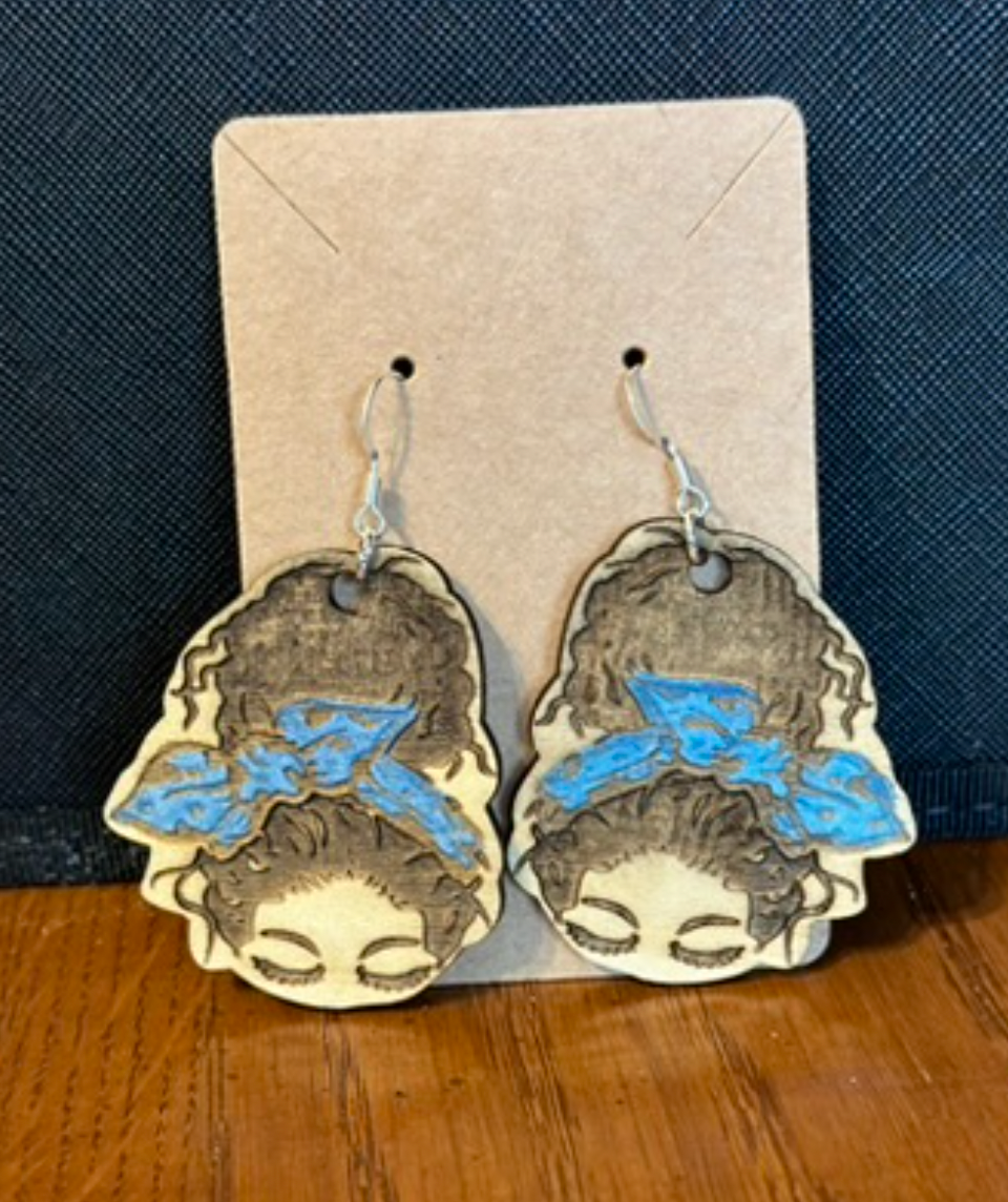 Large Mom Bun Earrings