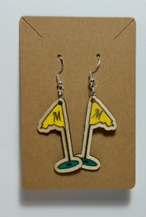 Golf Flag Earrings