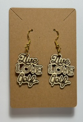 Live Love Golf Earrings