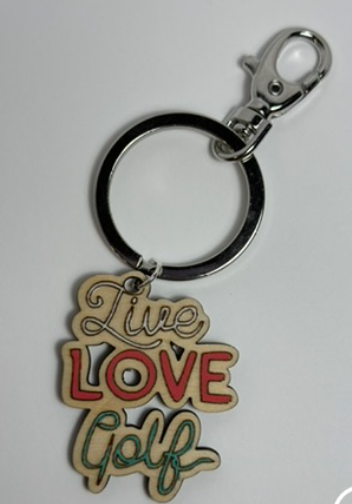 Live Love Golf Keychain